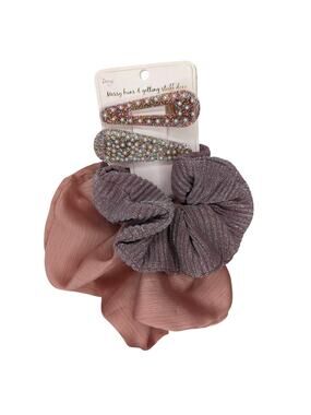Berry Good Hair Scrunchies and Barrettes Shimmer Pink Purple